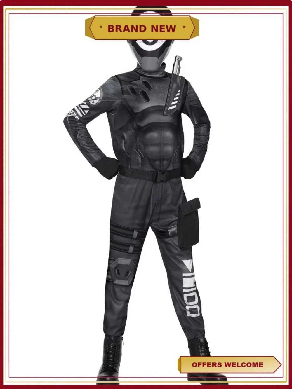 Fortnite 8-Ball Halloween Costume 5-Piece Boys XL Polyester Jumpsuit